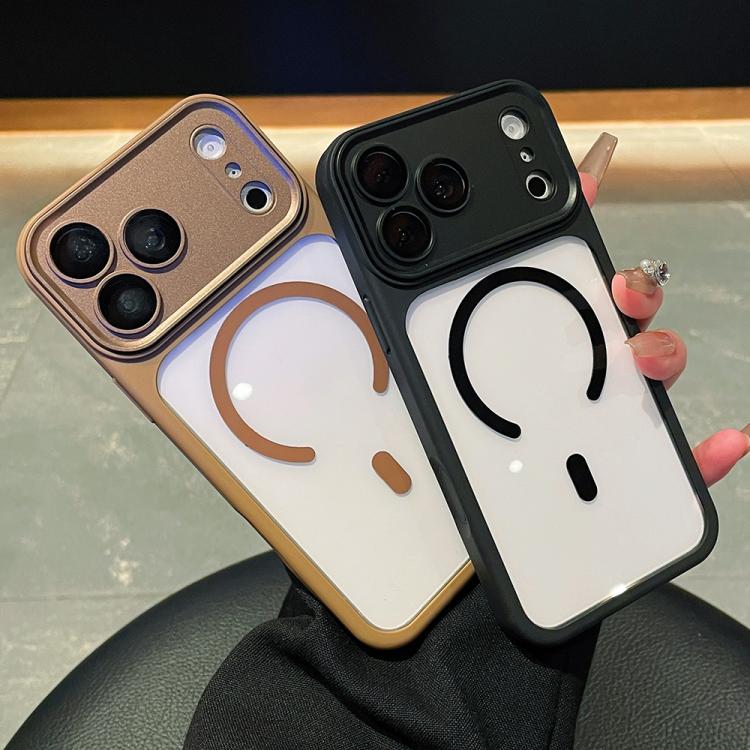غطاء هاتف شفاف مع تغطية كاملة للكاميرا ومغناطيس مطلي بالكهرباء، لهاتف iPhone 17 Pro Max، iPhone 17 Pro