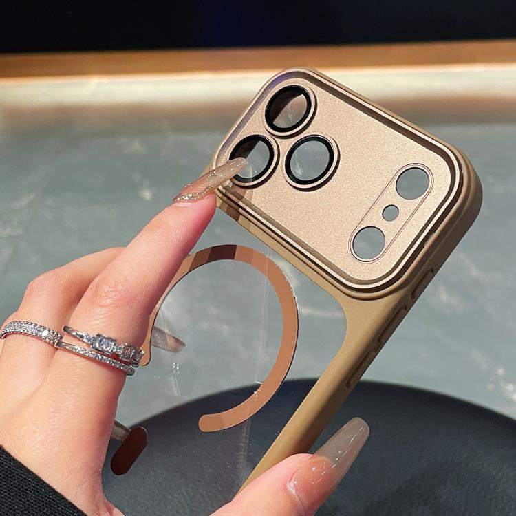 غطاء هاتف شفاف مع تغطية كاملة للكاميرا ومغناطيس مطلي بالكهرباء، لهاتف iPhone 17 Pro Max، iPhone 17 Pro