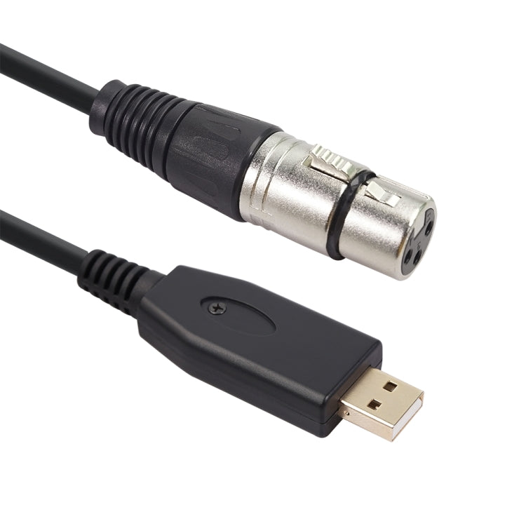 كابل تسجيل ميكروفون USB إلى XLR أنثى US18، 2م، 3م