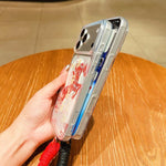 غطاء هاتف كامل من الأكريليك المغناطيسي بطبعة سنة الحصان مع حبل معلق، لهواتف iPhone 13، iPhone 12، iPhone 12 Pro Max، iPhone 12 Pro