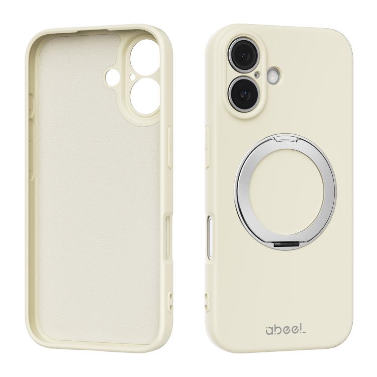 غطاء هاتف من السيليكون السائل المغناطيسي صديق البشرة مع حامل من ABEEL، لهاتف iPhone 17 Pro Max، iPhone 17 Pro، iPhone 17، iPhone 16 Pro Max، iPhone 16 Pro، iPhone 16