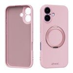 غطاء هاتف من السيليكون السائل المغناطيسي صديق البشرة مع حامل من ABEEL، لهاتف iPhone 17 Pro Max، iPhone 17 Pro، iPhone 17، iPhone 16 Pro Max، iPhone 16 Pro، iPhone 16