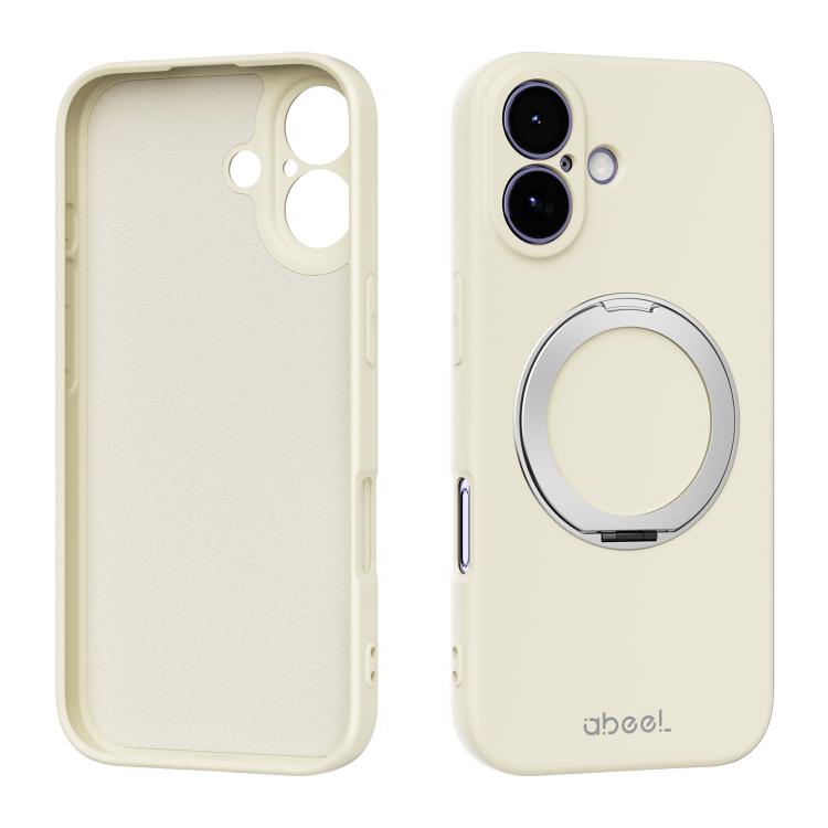غطاء هاتف من السيليكون السائل المغناطيسي صديق البشرة مع حامل من ABEEL، لهاتف iPhone 17 Pro Max، iPhone 17 Pro، iPhone 17، iPhone 16 Pro Max، iPhone 16 Pro، iPhone 16