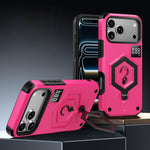 غطاء هاتف مع حامل مغناطيسي على شكل درع سداسي الوزن، لهواتف iPhone 17 Pro Max، iPhone 17 Pro، iPhone 17، iPhone Air، iPhone 16 Pro Max، iPhone 16 Pro