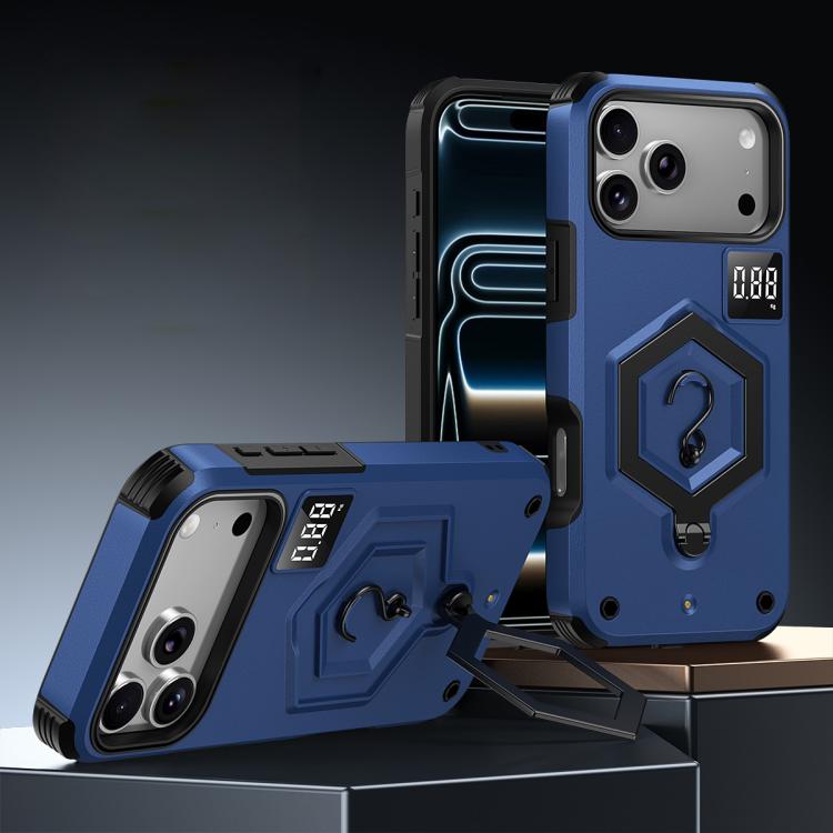 غطاء هاتف مع حامل مغناطيسي على شكل درع سداسي الوزن، لهواتف iPhone 17 Pro Max، iPhone 17 Pro، iPhone 17، iPhone Air، iPhone 16 Pro Max، iPhone 16 Pro