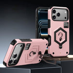 غطاء هاتف مع حامل مغناطيسي على شكل درع سداسي الوزن، لهواتف iPhone 17 Pro Max، iPhone 17 Pro، iPhone 17، iPhone Air، iPhone 16 Pro Max، iPhone 16 Pro
