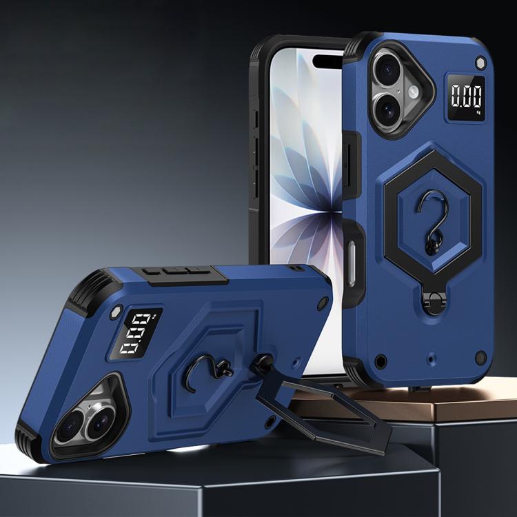 غطاء هاتف مع حامل مغناطيسي على شكل درع سداسي الوزن، لهواتف iPhone 17 Pro Max، iPhone 17 Pro، iPhone 17، iPhone Air، iPhone 16 Pro Max، iPhone 16 Pro