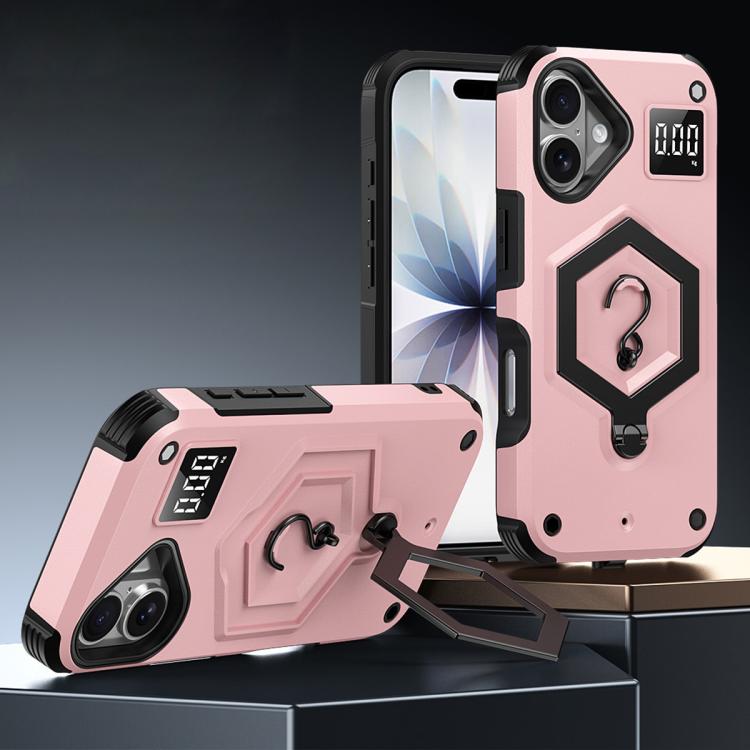 غطاء هاتف مع حامل مغناطيسي على شكل درع سداسي الوزن، لهواتف iPhone 17 Pro Max، iPhone 17 Pro، iPhone 17، iPhone Air، iPhone 16 Pro Max، iPhone 16 Pro