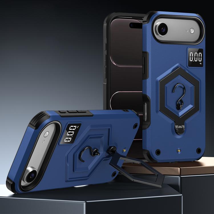 غطاء هاتف مع حامل مغناطيسي على شكل درع سداسي الوزن، لهواتف iPhone 17 Pro Max، iPhone 17 Pro، iPhone 17، iPhone Air، iPhone 16 Pro Max، iPhone 16 Pro