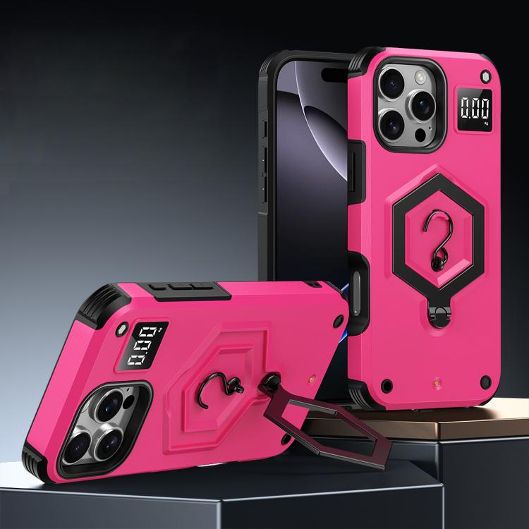 غطاء هاتف مع حامل مغناطيسي على شكل درع سداسي الوزن، لهواتف iPhone 17 Pro Max، iPhone 17 Pro، iPhone 17، iPhone Air، iPhone 16 Pro Max، iPhone 16 Pro