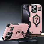 غطاء هاتف مع حامل مغناطيسي على شكل درع سداسي الوزن، لهواتف iPhone 17 Pro Max، iPhone 17 Pro، iPhone 17، iPhone Air، iPhone 16 Pro Max، iPhone 16 Pro