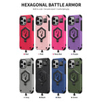 حافظة هاتف بمقياس وزن مغناطيسي بدرع سداسي، لهواتف iPhone 16، iPhone 15 Pro Max، iPhone 15 Pro، iPhone 15 Plus، iPhone 15، iPhone 14 Plus