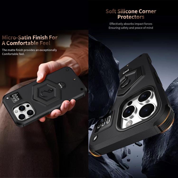 حافظة هاتف بمقياس وزن مغناطيسي بدرع سداسي، لهواتف iPhone 16، iPhone 15 Pro Max، iPhone 15 Pro، iPhone 15 Plus، iPhone 15، iPhone 14 Plus