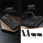حافظة هاتف بمقياس وزن مغناطيسي بدرع سداسي، لهواتف iPhone 16، iPhone 15 Pro Max، iPhone 15 Pro، iPhone 15 Plus، iPhone 15، iPhone 14 Plus