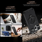 حافظة هاتف بمقياس وزن مغناطيسي بدرع سداسي، لهواتف iPhone 16، iPhone 15 Pro Max، iPhone 15 Pro، iPhone 15 Plus، iPhone 15، iPhone 14 Plus