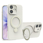 غطاء هاتف من السيليكون السائل مع حامل MagSafe، لهواتف iPhone 17 Pro Max، iPhone 17 Pro، iPhone 17، iPhone Air