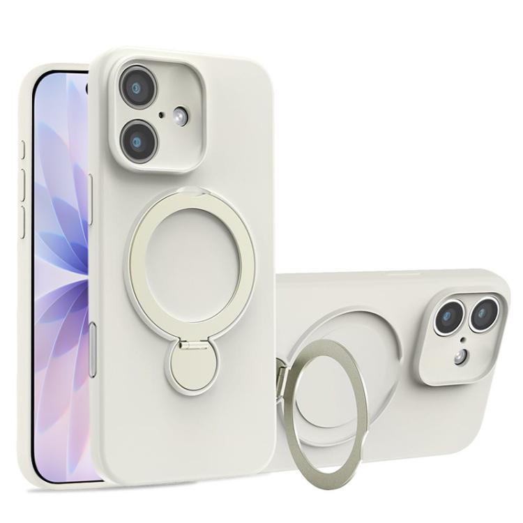 غطاء هاتف من السيليكون السائل مع حامل MagSafe، لهواتف iPhone 17 Pro Max، iPhone 17 Pro، iPhone 17، iPhone Air