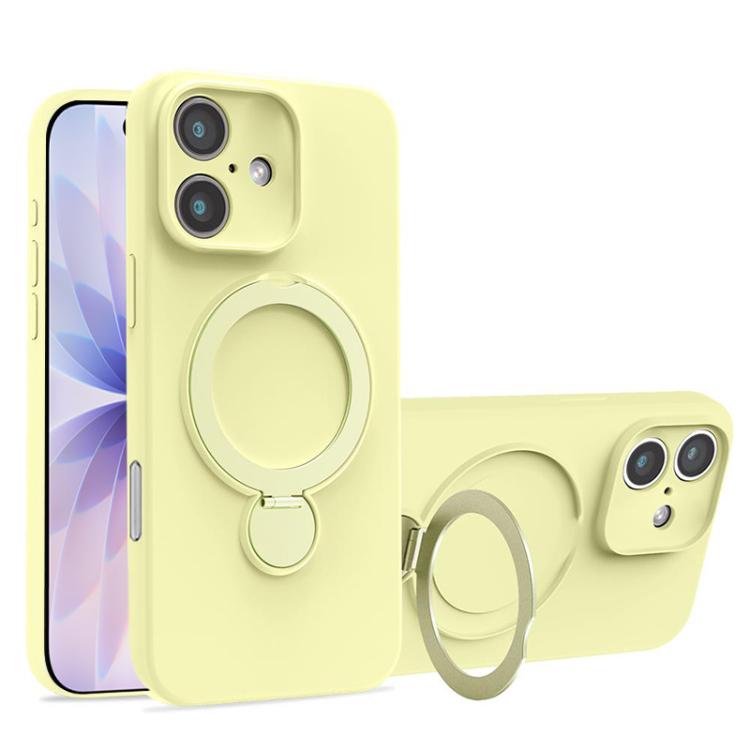 غطاء هاتف من السيليكون السائل مع حامل MagSafe، لهواتف iPhone 17 Pro Max، iPhone 17 Pro، iPhone 17، iPhone Air