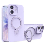 غطاء هاتف من السيليكون السائل مع حامل MagSafe، لهواتف iPhone 17 Pro Max، iPhone 17 Pro، iPhone 17، iPhone Air