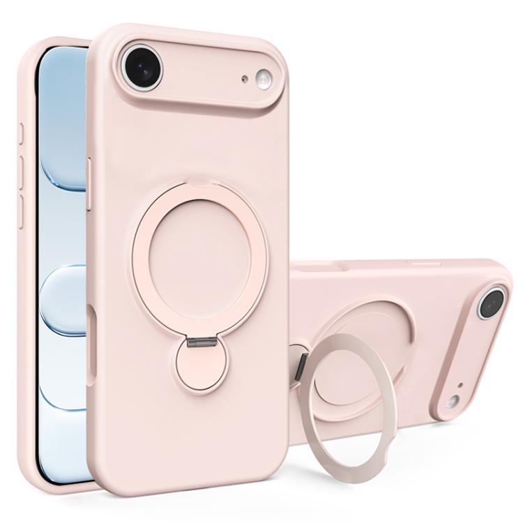 غطاء هاتف من السيليكون السائل مع حامل MagSafe، لهواتف iPhone 17 Pro Max، iPhone 17 Pro، iPhone 17، iPhone Air