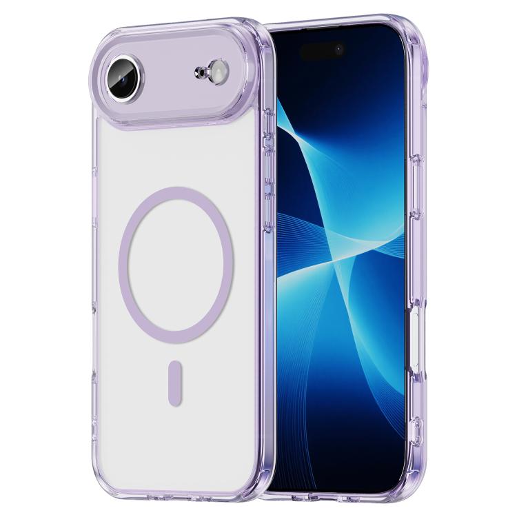 حافظة هاتف مقاومة للصدمات من TPU هجينة مع وسادة هوائية وMagSafe، لهواتف iPhone 17e / 16e، iPhone 17 Pro Max، iPhone 17 Pro، iPhone 17، iPhone Air، iPhone 16 Pro Max، iPhone 16 Pro، iPhone 16 Plus، iPhone 16، iPhone 15 Pro Max