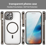 غطاء هاتف مقاوم للصدمات مع وسادة هوائية من TPU هجين وPC مع MagSafe، لجهاز iPhone 15