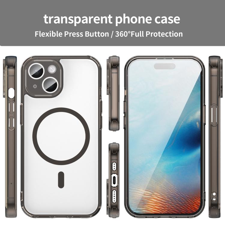 غطاء هاتف مقاوم للصدمات مع وسادة هوائية من TPU هجين وPC مع MagSafe، لجهاز iPhone 15