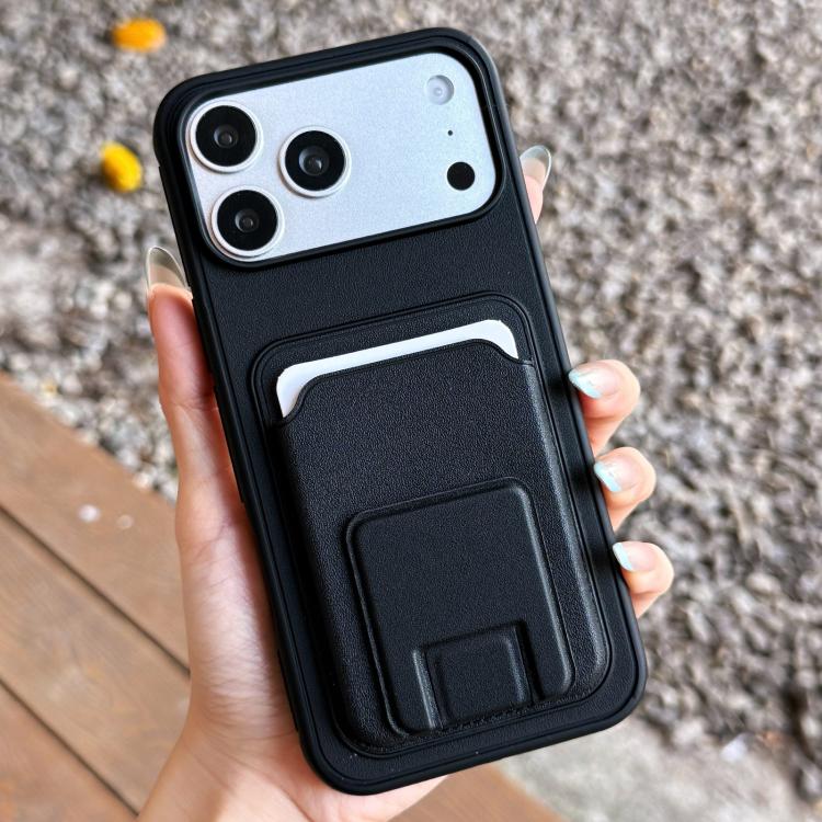 حافظة هاتف بحامل بطاقة قابلة للطي مربعة، لهواتف iPhone 17 Pro Max، iPhone 17 Pro، iPhone 17، iPhone Air، iPhone 16 Pro Max، iPhone 16 Pro