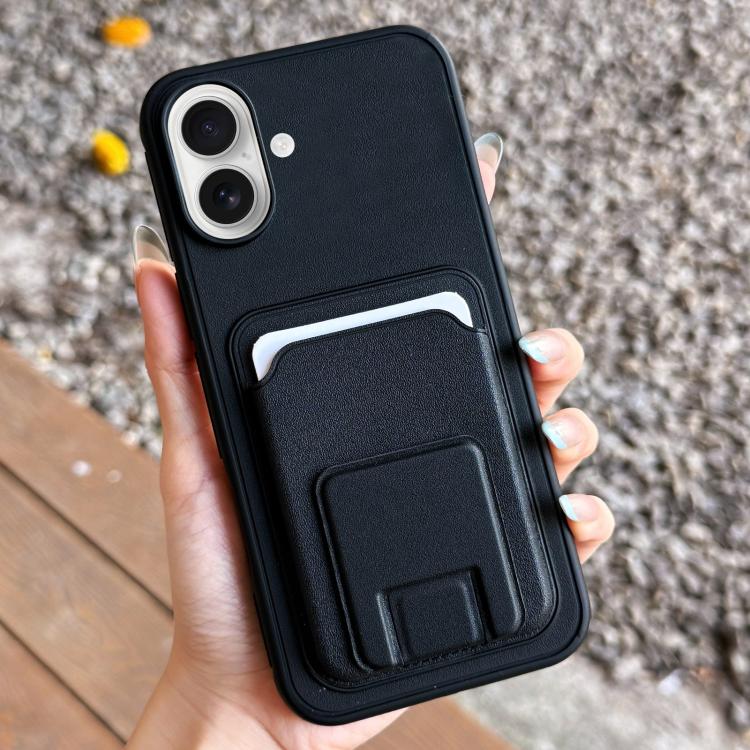 حافظة هاتف بحامل بطاقة قابلة للطي مربعة، لهواتف iPhone 17 Pro Max، iPhone 17 Pro، iPhone 17، iPhone Air، iPhone 16 Pro Max، iPhone 16 Pro