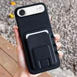 حافظة هاتف بحامل بطاقة قابلة للطي مربعة، لهواتف iPhone 17 Pro Max، iPhone 17 Pro، iPhone 17، iPhone Air، iPhone 16 Pro Max، iPhone 16 Pro