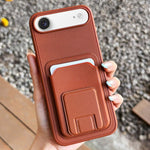 حافظة هاتف بحامل بطاقة قابلة للطي مربعة، لهواتف iPhone 17 Pro Max، iPhone 17 Pro، iPhone 17، iPhone Air، iPhone 16 Pro Max، iPhone 16 Pro