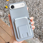 حافظة هاتف بحامل بطاقة قابلة للطي مربعة، لهواتف iPhone 17 Pro Max، iPhone 17 Pro، iPhone 17، iPhone Air، iPhone 16 Pro Max، iPhone 16 Pro