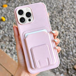 حافظة هاتف بحامل بطاقة قابلة للطي مربعة، لهواتف iPhone 17 Pro Max، iPhone 17 Pro، iPhone 17، iPhone Air، iPhone 16 Pro Max، iPhone 16 Pro