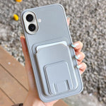 حافظة هاتف بحامل بطاقة قابلة للطي مربعة، لهواتف iPhone 16 Plus، iPhone 16، iPhone 15 Pro Max، iPhone 15 Pro، iPhone 15 Plus، iPhone 15