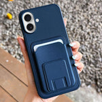 حافظة هاتف بحامل بطاقة قابلة للطي مربعة، لهواتف iPhone 16 Plus، iPhone 16، iPhone 15 Pro Max، iPhone 15 Pro، iPhone 15 Plus، iPhone 15