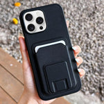 حافظة هاتف بحامل بطاقة قابلة للطي مربعة، لهواتف iPhone 16 Plus، iPhone 16، iPhone 15 Pro Max، iPhone 15 Pro، iPhone 15 Plus، iPhone 15