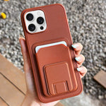 حافظة هاتف بحامل بطاقة قابلة للطي مربعة، لهواتف iPhone 16 Plus، iPhone 16، iPhone 15 Pro Max، iPhone 15 Pro، iPhone 15 Plus، iPhone 15