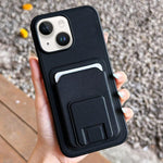 حافظة هاتف بحامل بطاقة قابلة للطي مربعة، لهواتف iPhone 16 Plus، iPhone 16، iPhone 15 Pro Max، iPhone 15 Pro، iPhone 15 Plus، iPhone 15