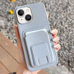 حافظة هاتف بحامل بطاقة قابلة للطي مربعة، لهواتف iPhone 16 Plus، iPhone 16، iPhone 15 Pro Max، iPhone 15 Pro، iPhone 15 Plus، iPhone 15