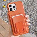 Square Folding Card Bag Holder Phone Case, For iPhone 14 Plus, For iPhone 14, For iPhone 14 Pro, For iPhone 14 Pro Max, For iPhone 13 Pro Max, For iPhone 13 Pro