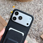 حافظة هاتف بحامل بطاقة قابلة للطي مربعة، لهواتف iPhone 16 Plus، iPhone 16، iPhone 15 Pro Max، iPhone 15 Pro، iPhone 15 Plus، iPhone 15