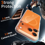 حافظة هاتف ملونة صلبة هجينة من PC وTPU مغناطيسية، لهواتف iPhone 17 Pro Max، iPhone 17 Pro، iPhone 17