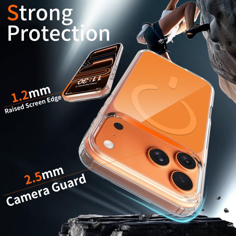 حافظة هاتف ملونة صلبة هجينة من PC وTPU مغناطيسية، لهواتف iPhone 17 Pro Max، iPhone 17 Pro، iPhone 17