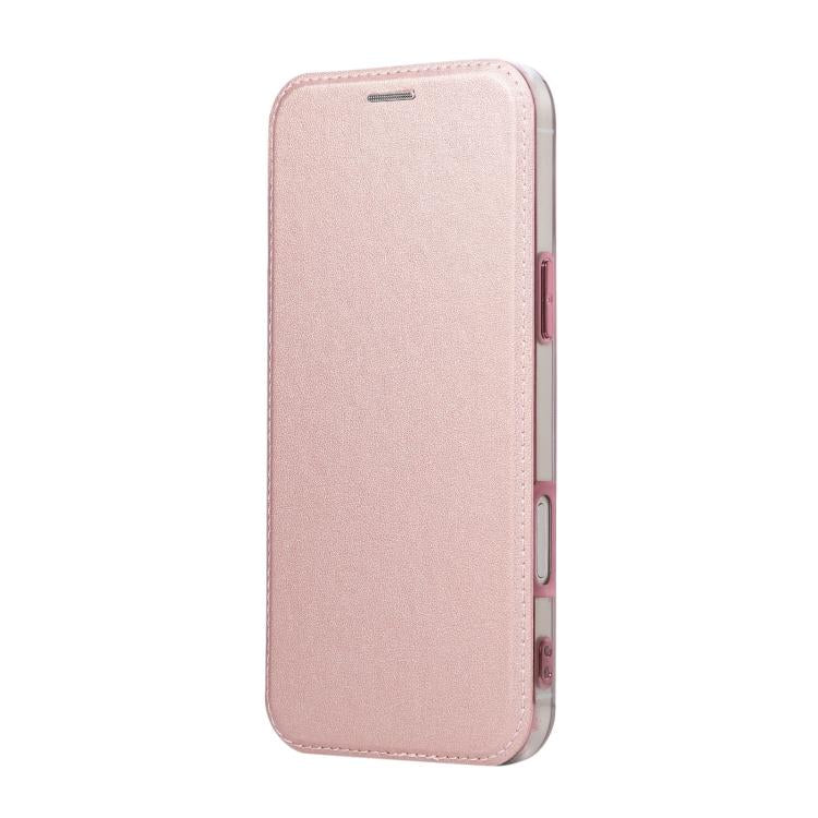 حافظة هاتف رفيعة جداً من الجلد النباتي مع طلاء مغناطيسي وحامل دوار، لهواتف iPhone 17e / 16e، iPhone 17 Pro Max، iPhone 17 Pro، iPhone 17، iPhone Air، iPhone 16 Pro Max