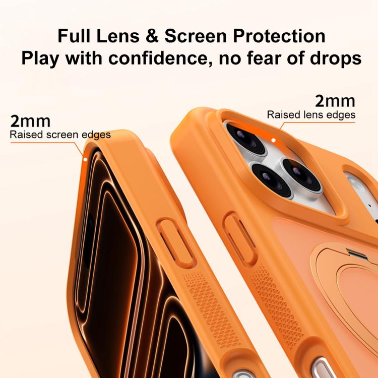 حافظة هاتف درع مغناطيسي دوار مضادة للبقع وصديقة للبشرة، لهواتف iPhone 17 Pro Max، iPhone 17 Pro