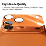 XDcase 2pcs Integrated Translucent Frosted Acrylic Camera Lens Protector, For iPhone 17 Pro Max, For iPhone 17 Pro