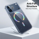 حافظة هاتف TPU مغناطيسية مع بريق، لهواتف iPhone 17 Pro Max، iPhone 17 Pro