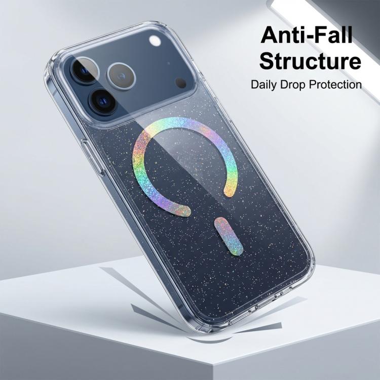 حافظة هاتف TPU مغناطيسية مع بريق، لهواتف iPhone 17 Pro Max، iPhone 17 Pro