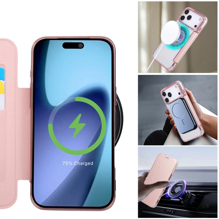 حافظة هاتف رفيعة جداً من الجلد النباتي مع طلاء مغناطيسي، لهواتف iPhone 17 Pro Max، iPhone 17 Pro، iPhone 17، iPhone Air، iPhone 16e، iPhone 16 Pro Max