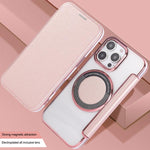 حافظة هاتف رفيعة جداً من الجلد النباتي مع طلاء مغناطيسي، لهواتف iPhone 16 Pro، iPhone 16 Plus، iPhone 16، iPhone 15 Pro Max، iPhone 15 Pro، iPhone 15 Plus / 14 Plus